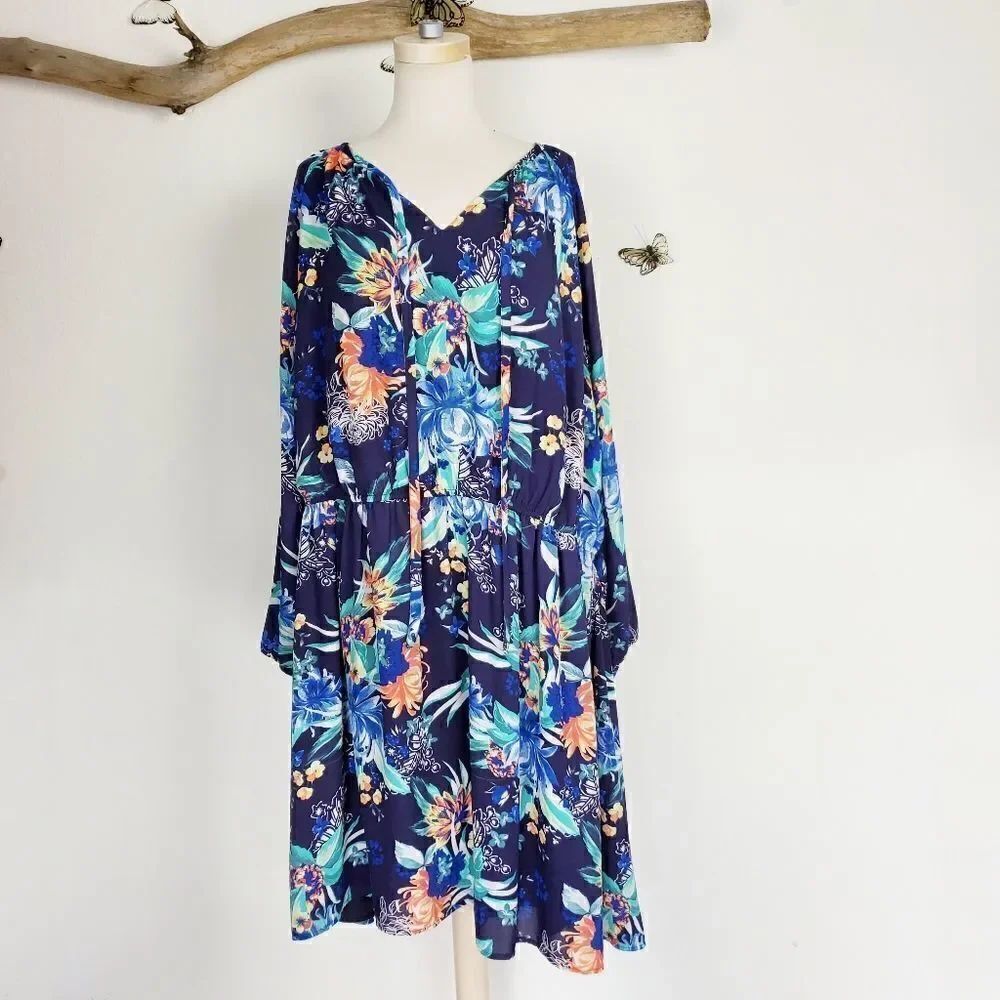 Ava & viv tropical print dress